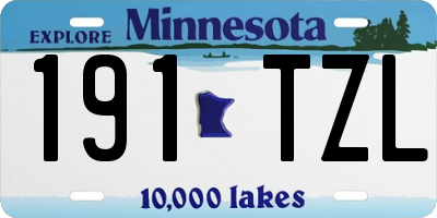 MN license plate 191TZL