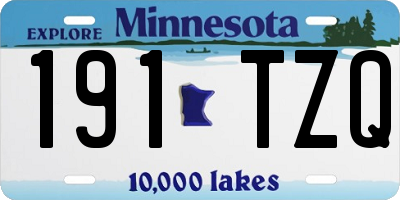 MN license plate 191TZQ