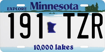 MN license plate 191TZR