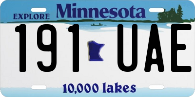 MN license plate 191UAE