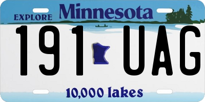 MN license plate 191UAG