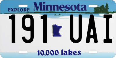 MN license plate 191UAI