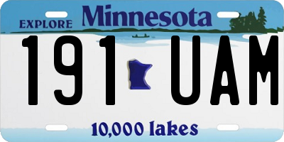 MN license plate 191UAM
