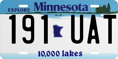 MN license plate 191UAT