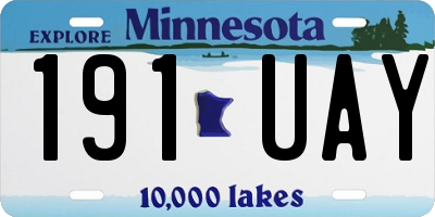 MN license plate 191UAY