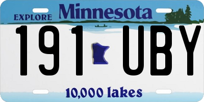 MN license plate 191UBY