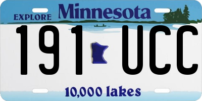 MN license plate 191UCC