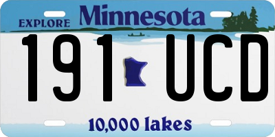 MN license plate 191UCD