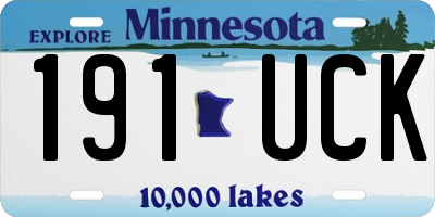 MN license plate 191UCK