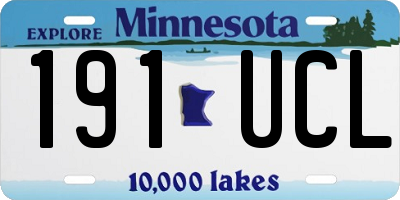 MN license plate 191UCL