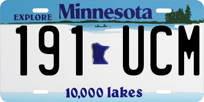 MN license plate 191UCM