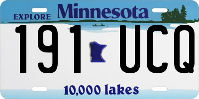 MN license plate 191UCQ