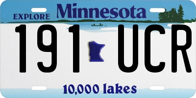 MN license plate 191UCR