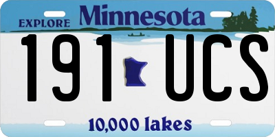 MN license plate 191UCS