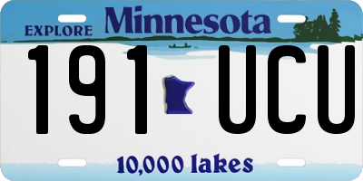 MN license plate 191UCU