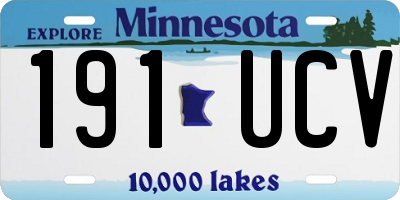 MN license plate 191UCV