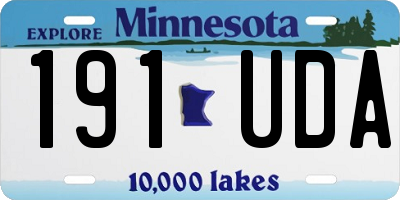 MN license plate 191UDA