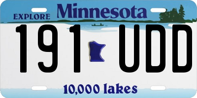 MN license plate 191UDD