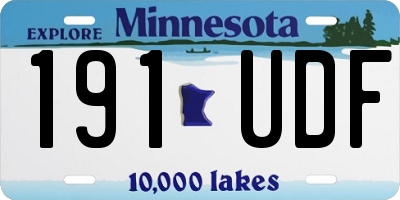 MN license plate 191UDF