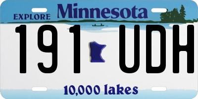 MN license plate 191UDH