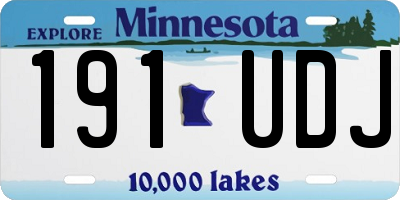 MN license plate 191UDJ