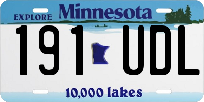 MN license plate 191UDL