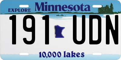 MN license plate 191UDN