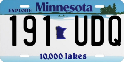 MN license plate 191UDQ