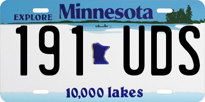 MN license plate 191UDS