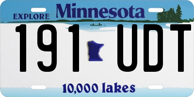 MN license plate 191UDT
