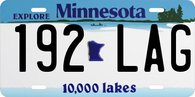 MN license plate 192LAG