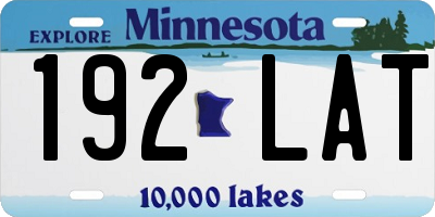 MN license plate 192LAT