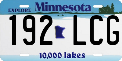 MN license plate 192LCG