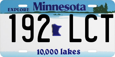 MN license plate 192LCT