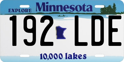 MN license plate 192LDE