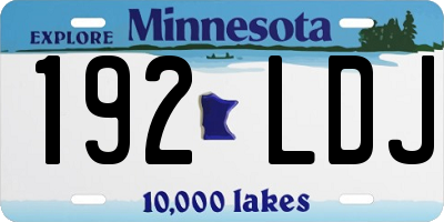 MN license plate 192LDJ