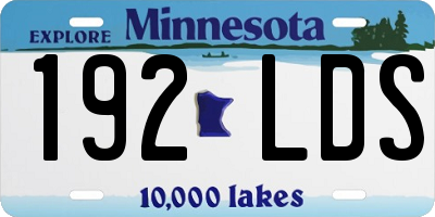MN license plate 192LDS
