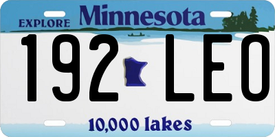 MN license plate 192LEO
