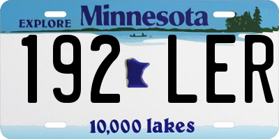 MN license plate 192LER