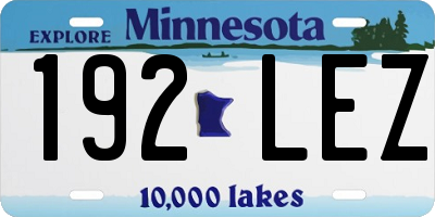 MN license plate 192LEZ