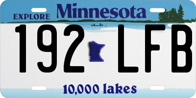 MN license plate 192LFB