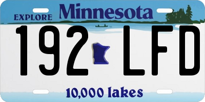 MN license plate 192LFD