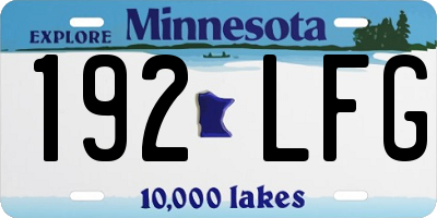 MN license plate 192LFG