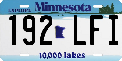 MN license plate 192LFI