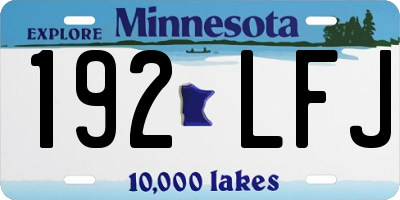MN license plate 192LFJ