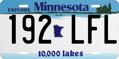 MN license plate 192LFL