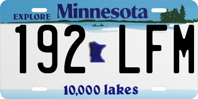 MN license plate 192LFM