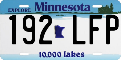 MN license plate 192LFP