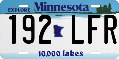 MN license plate 192LFR