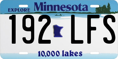 MN license plate 192LFS